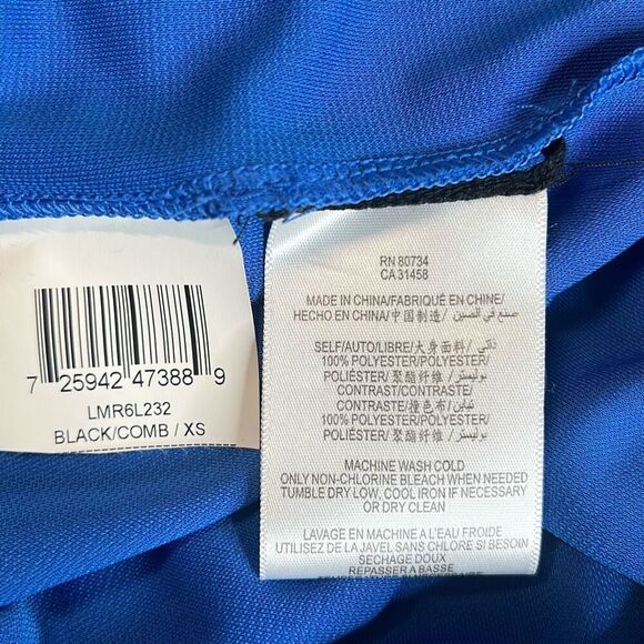 BCBG Max Azria Asymmetrical Drape Black Blue Dress (022) - Picture 11 of 15